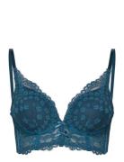 Astrid Pp Ll Lingerie Bras & Tops Push Up Bras Blue Hunkemöller