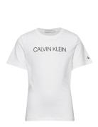 Institutional T-Shirt Tops T-Kortærmet Skjorte White Calvin Klein