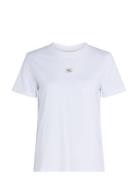 Woven Label Regular Jersey Tee Tops T-shirts & Tops Short-sleeved White Calvin Klein Jeans