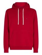 Ess Seasonal Fleece Hoody Tops Sweatshirts & Hoodies Hoodies Red Tommy Hilfiger