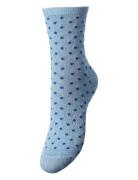 Pcsebby Glitter Long Pattern Noos Bc Lingerie Socks Regular Socks Blue Pieces