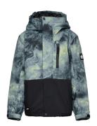 Mission Printed Block Youth Jk Outerwear Snow-ski Clothing Snow-ski Jacket Green Quiksilver