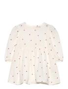 Dress Woven W Hearts Dresses & Skirts Dresses Baby Dresses Long-sleeved Baby Dresses White Lindex