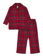 Pyjama Flannel Y D Check Mini Pyjamassæt Red Lindex