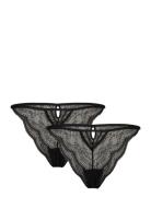 Isabelle Tanga R Brazilian 2P Lingerie Panties Brazilian Panties Black Hunkemöller