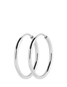 Senorita Hoop Designers Jewellery Earrings Hoops Silver Maria Black