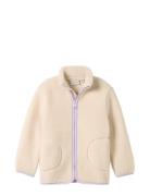 Teddy Fur Jacket Outerwear Fleece Outerwear Fleece Jackets Cream Tom Tailor