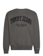 Tjm Rlx Vintage Varsity Crew Tops Sweatshirts & Hoodies Sweatshirts Grey Tommy Jeans