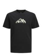 Jcomountain Logo Tee Ss Crew Neck Sn Jnr Tops T-Kortærmet Skjorte Black Jack & J S