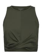 Studio Cross Tank Sport Crop Tops Sleeveless Crop Tops Khaki Green Björn Borg