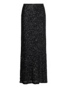 Sequin Maxi Skirt Skirts Maxi Skirts Black Gina Tricot