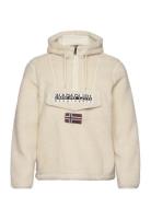 Burgee Curly Fleece Tops Sweatshirts & Hoodies Fleeces & Midlayers Cream Napapijri