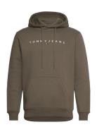 Tjm Reg Linear Logo Hoodie Ext Tops Sweatshirts & Hoodies Hoodies Khaki Green Tommy Jeans