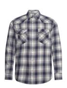 Western Shirt Tops Shirts Casual Navy Wrangler