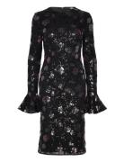 Lace Fitted Midi Dress Designers Knee-length & Midi Black ROTATE Birger Christensen