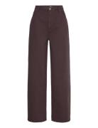 Heavy Woven Wide Pants Designers Trousers Wide Leg Brown ROTATE Birger Christensen