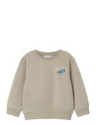 Nmmnathan Ls Nreg Swe Bru Tops Sweatshirts & Hoodies Sweatshirts Beige Name It