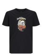 Jorseven Skull Tee Ss Crew Neck Sn Jnr Tops T-Kortærmet Skjorte Black Jack & J S