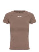 Soft Basic Short Sleeve Sport T-shirts & Tops Short-sleeved Brown Aim´n