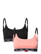 Twin Bralette Stripe Lingerie Bras & Tops Soft Bras Tank Top Bras Black HUGO