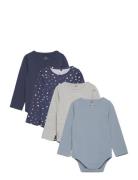 Tnsbbaby Boys Basic L_S Body Multi Pack Bodies Long-sleeved Navy The New