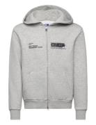 Jcoreflex Sweat Zip Hood Jnr Tops Sweatshirts & Hoodies Hoodies Grey Jack & J S