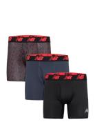 Mens Premium 6" Boxer Brief With Fly 3 Pack Sport Boxers Multi/patterned New Balance