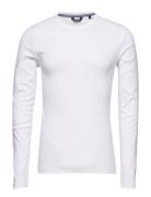 Basic Tee O-Neck L/S Tops T-Langærmet Skjorte White Lindbergh