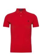 Custom Slim Fit Mesh Polo Shirt Tops Polos Short-sleeved Red Polo Ralph Lauren