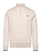 Half Zip Sweatshirt Tops Sweatshirts & Hoodies Sweatshirts Cream Fred Perry