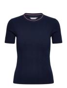 Rwb Slim Tee Ss C-Nk Tops T-shirts & Tops Short-sleeved Navy Tommy Hilfiger