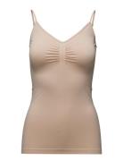 Cc Heart Seamless Camisole Tops T-shirts & Tops Sleeveless Beige Coster Copenhagen