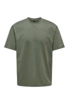 Onsfred Life Rlx Ss Tee Noos Tops T-Kortærmet Skjorte Green ONLY & SONS