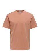 Onsfred Life Rlx Ss Tee Noos Tops T-Kortærmet Skjorte Orange ONLY & SONS