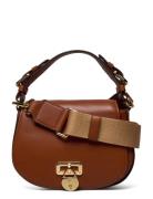 Leather Medium Tanner Crossbody Bag Bags Small Shoulder Bags-crossbody Bags Brown Lauren Ralph Lauren