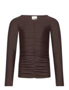 Ebellsy T-Shirt Long Sleeve Tops T-shirts Long-sleeved T-Skjorte Brown Sofie Schnoor Young