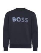 Salbo Tape Logo Sport Men Sport Clothing Sport Sweatshirts & Hoodies Sport Sweatshirts Navy BOSS