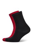 Rib Glitter Sock 2 Pack Lingerie Socks Regular Socks Black Becksöndergaard