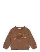 Sweatshirt Ls Tops Sweatshirts & Hoodies Sweatshirts Brown Minymo