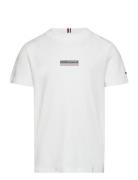 Monotype Striped Reg Tee Ss Tops T-Kortærmet Skjorte White Tommy Hilfiger