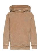 Sweatshirt Ls St Washed Tops Sweatshirts & Hoodies Hoodies Beige Minymo