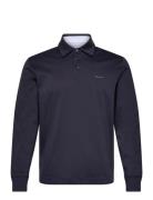 Mercerized Ls Jersey Rugger Tops T-shirts Polo Shirts Long-sleeved Polo Shirts Navy GANT