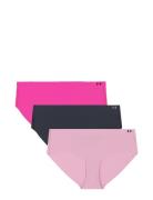 Ua Pure Stretch No Show Hipster-Solid3Pk Sport Panties Briefs Pink Under Armour