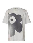 Vihne Unikko Placement Tops T-shirts & Tops Short-sleeved Grey Marimekko