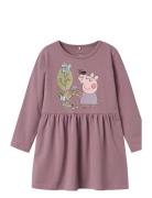 Nmfdyffi Peppa Ls Dress Noos Cplg Dresses & Skirts Dresses Casual Dresses Long-sleeved Casual Dresses Pink Name It