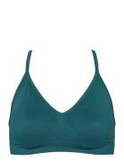 Lucia Bra Top Solid Lingerie Bras & Tops Soft Bras Tank Top Bras Green Missya