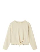 Nkfvaya Ls Loose Top Tops T-shirts Long-sleeved T-Skjorte Cream Name It