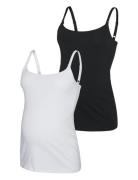 Mlkerrie Strap Jrs Top 2F 2-P E. Noos Tops T-shirts Sleeveless Black Mamalicious