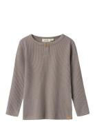 Nmmrajo Mal Ls Slim Top Lil Tops T-shirts Long-sleeved T-Skjorte Grey Lil'Atelier