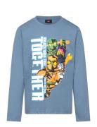 Lwtano 702 - T-Shirt L/S Tops T-shirts Long-sleeved T-Skjorte Blue LEGO Kidswear